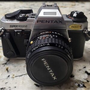 Pentax Super Program Silver and Black Camera